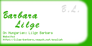 barbara lilge business card